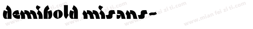 demibold misans字体转换